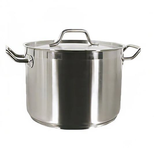 Solutions Kitchen 12 qt Stainless Steel Stock Pot w/ Cover - Induction Ready