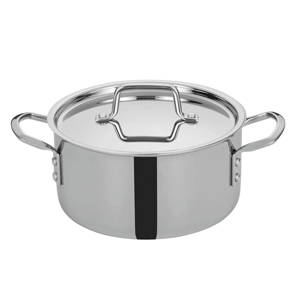 Solutions Kitchen 4 1/2 qt Stainless Steel Stock Pot w/ Cover - Induction Ready