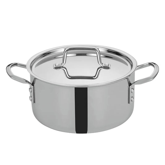 Solutions Kitchen 4 1/2 qt Stainless Steel Stock Pot w/ Cover - Induction Ready