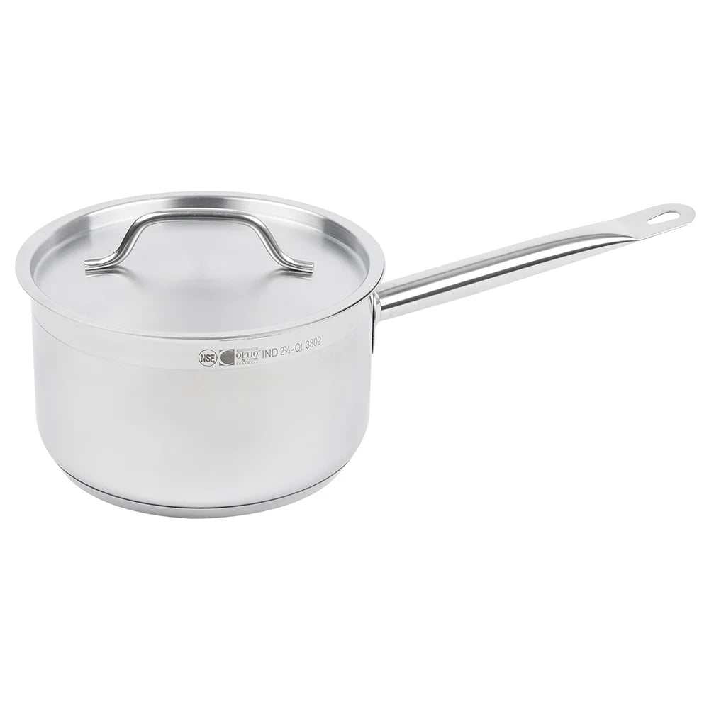 Solutions Kitchen 2 3/4 qt Stainless Steel Saucepan w/ Hollow Metal Handle - Induction Ready