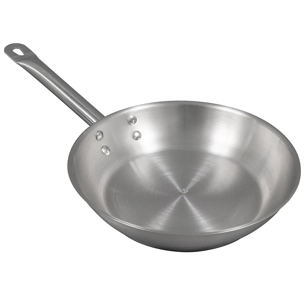 Solutions Kitchen 9 1/2" Stainless Steel Frying Pan w/ Solid Metal Handle