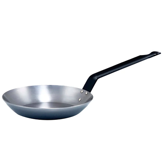 Solutions Kitchen 10 3/8" Carbon Steel Frying Pan w/ Solid Metal Handle