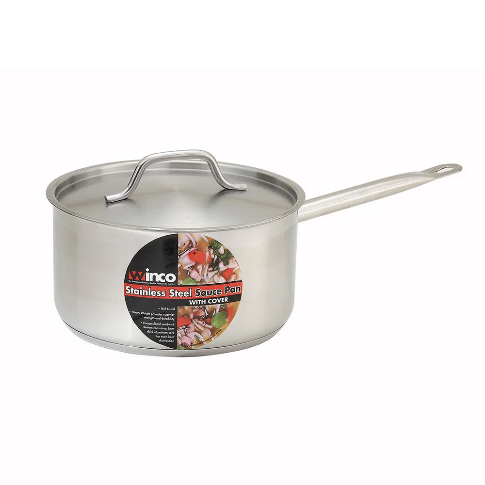 Solutions Kitchen 3 1/2 qt Stainless Steel Saucepan w/ Hollow Metal Handle