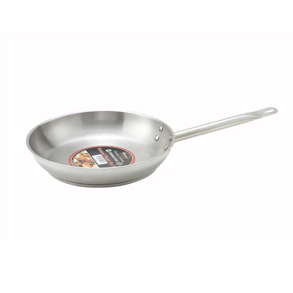 Solutions Kitchen 14 1/4" Stainless Steel Frying Pan w/ Solid Metal Handle