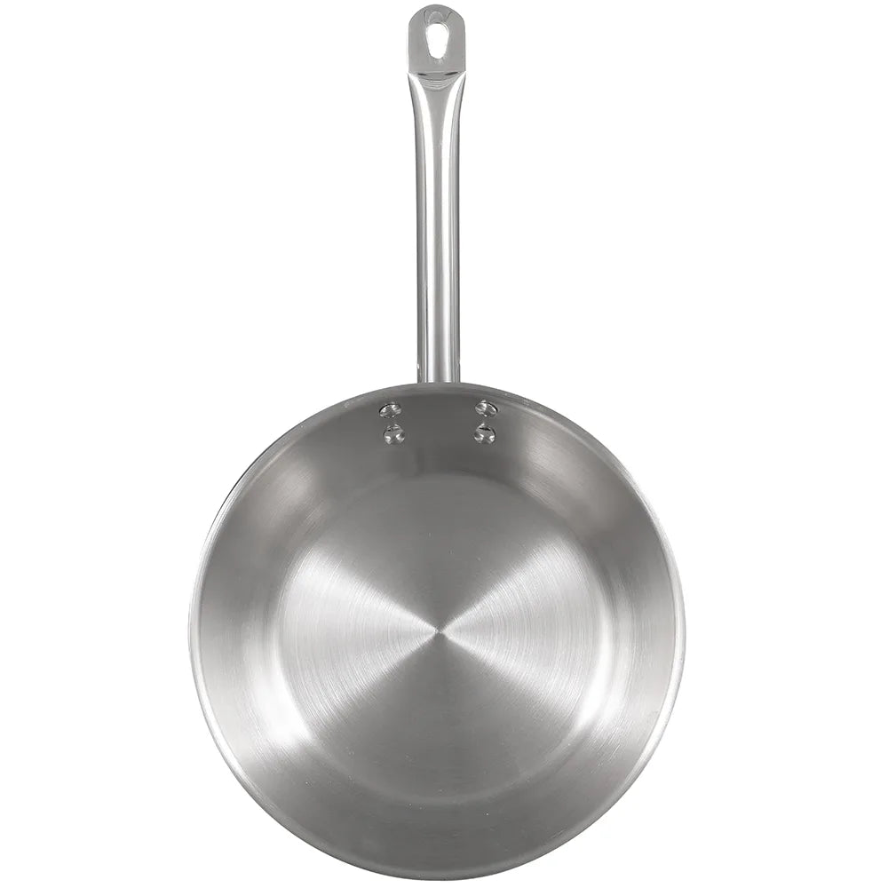 Solutions Kitchen 9 1/2" Stainless Steel Frying Pan w/ Solid Metal Handle