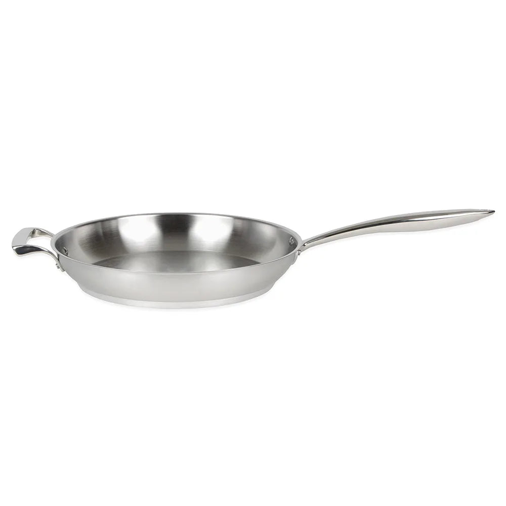 Solutions Kitchen 12 1/2" Stainless Steel Frying Pan w/ Solid Metal Handle