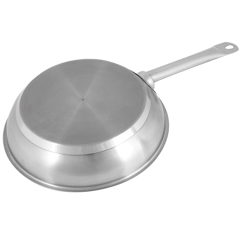 Solutions Kitchen 9 1/2"Stainless Steel Frying Pan w/ Hollow Metal Handle - Induction Ready