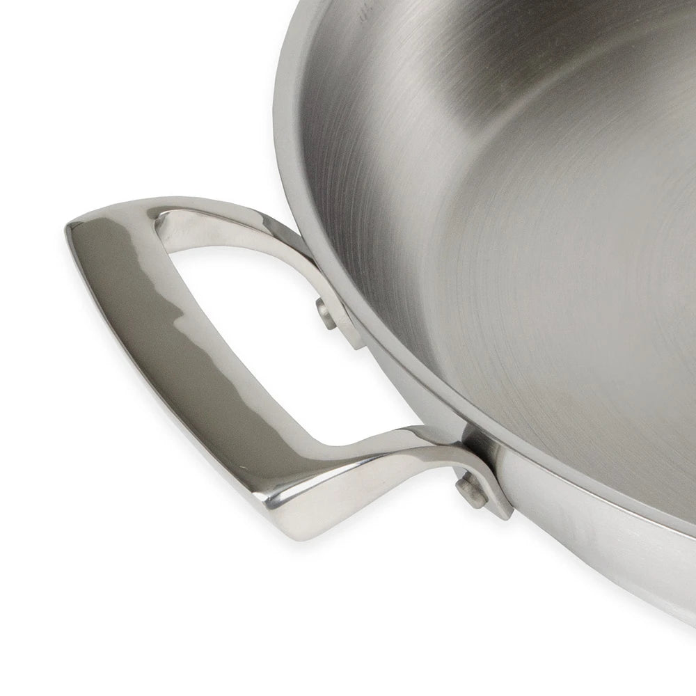 Solutions Kitchen 12 1/2" Stainless Steel Frying Pan w/ Solid Metal Handle