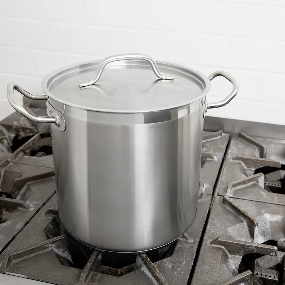 Solutions Kitchen 11 qt Stainless Steel Stock Pot w/ Cover - Induction Ready