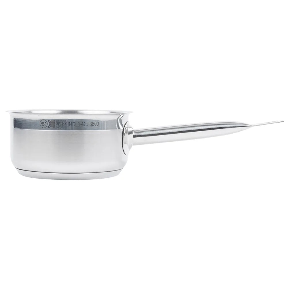 Solutions Kitchen 1 qt Stainless Steel Saucepan w/ Hollow Metal Handle - Induction ready