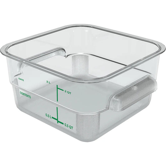 Solutions Kitchen 2 qt Square Food Storage Container - Polycarbonate, Clear