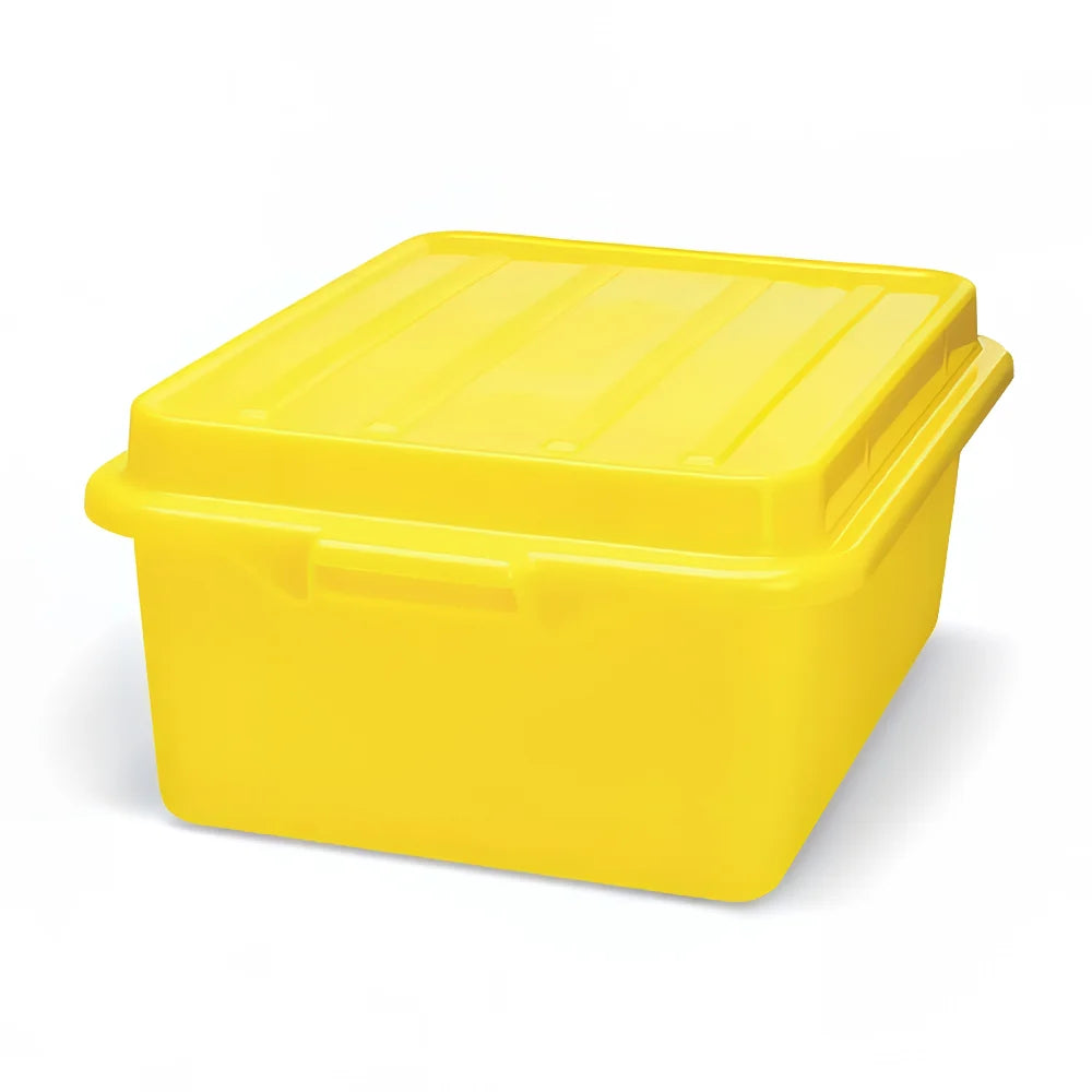 Solutions Kitchen Food Storage Drain Box - With Cover, 15x20x7", Yellow